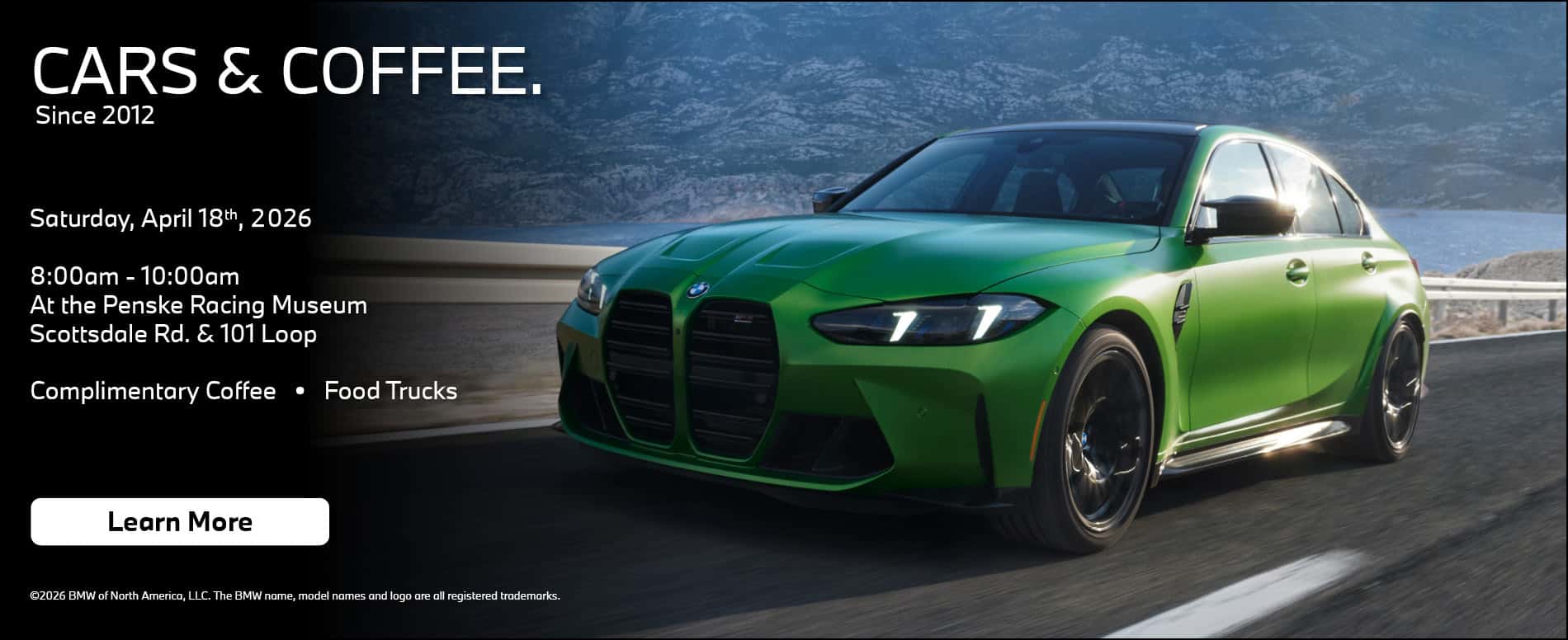 April Cars and Coffee Event happening at BMW North Scottsdale