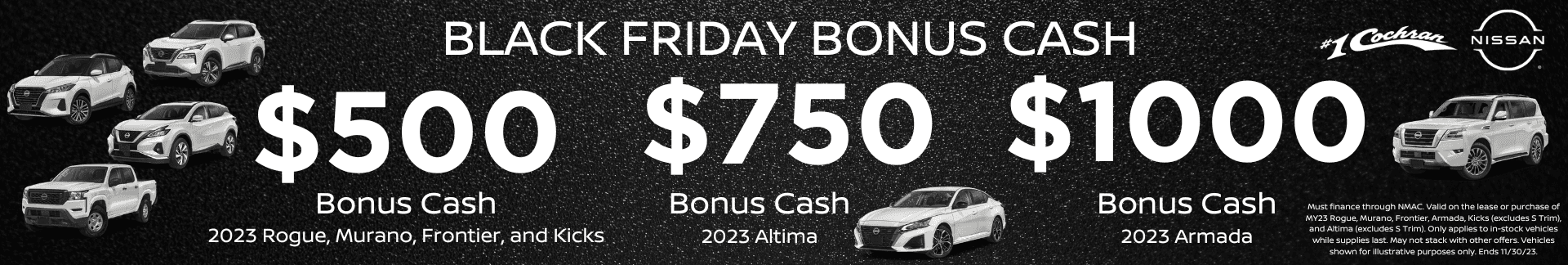 Nissan Black Friday Bonus Cash