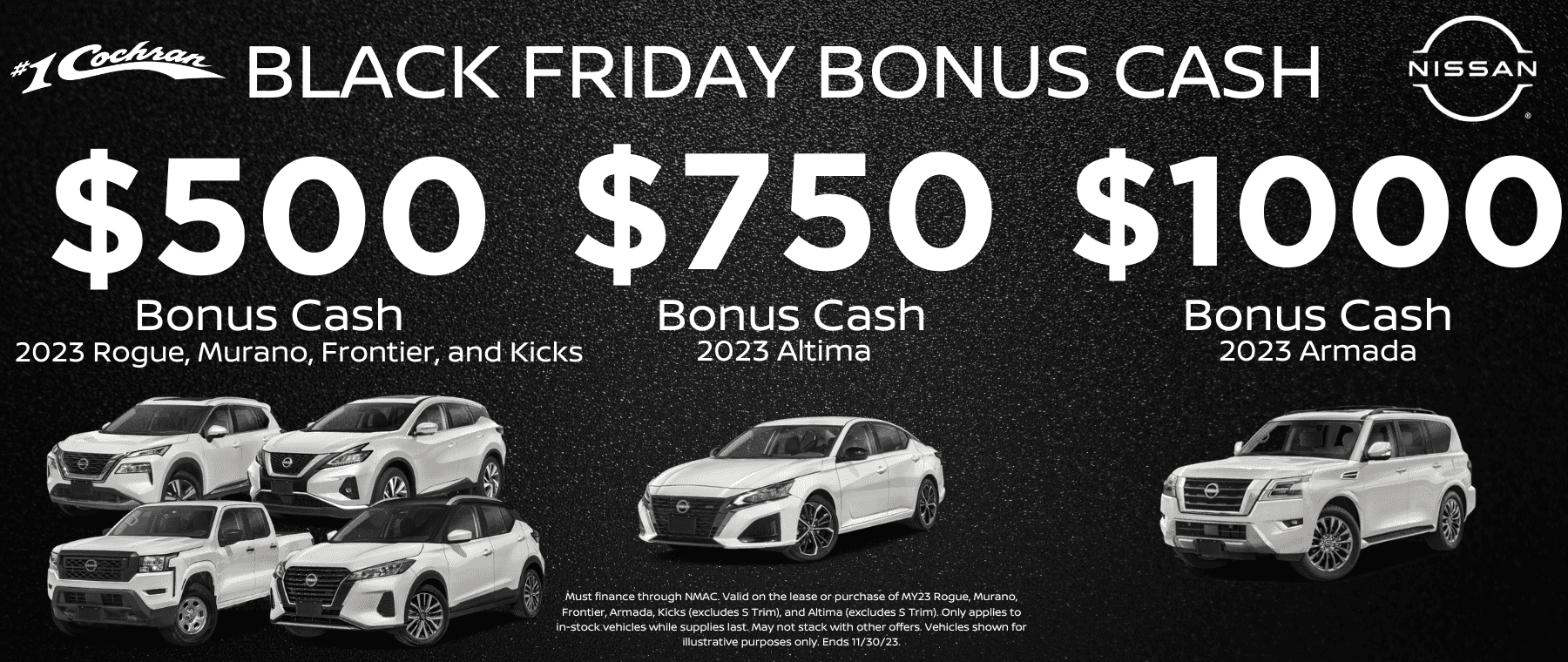 Nissan Black Friday Bonus Cash