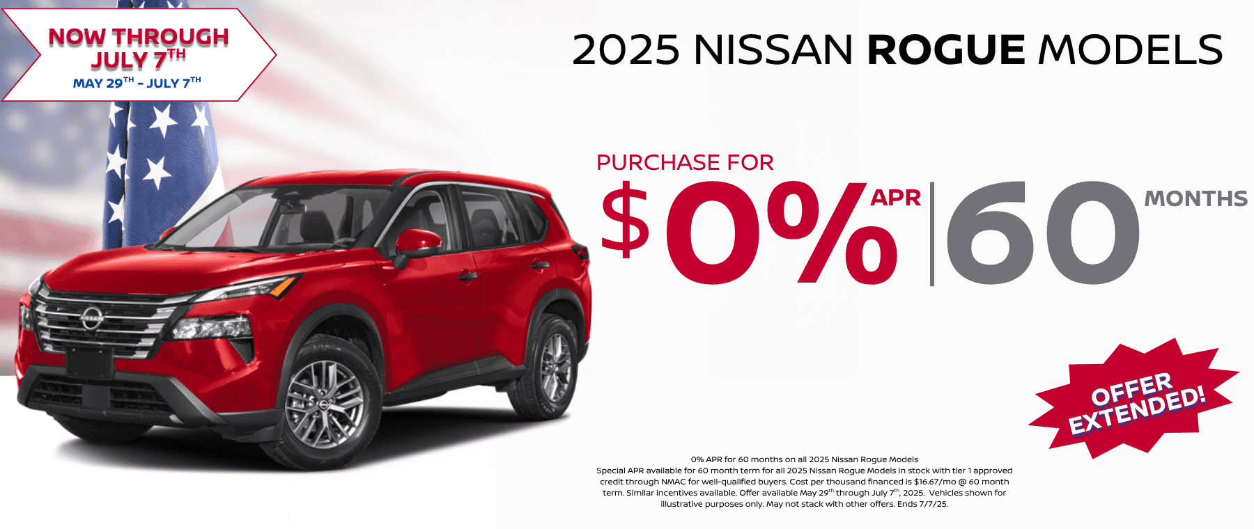 Nissan Rogue Memorial Weekend Purchase Offer NEW