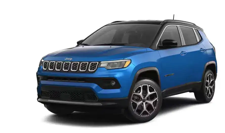 New 2026 Jeep Compass Limited 4x4 in blue, finance for 1.9% APR for 72 months, $0 down, Crowley Chrysler Dodge Jeep Ram Make This The Summer Event
