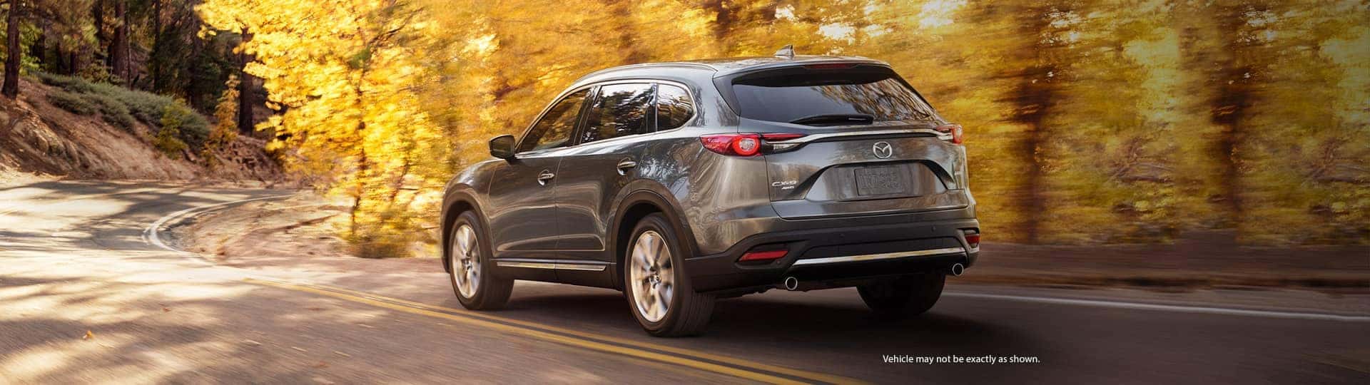 2019 Mazda CX-9 driving in autumn
