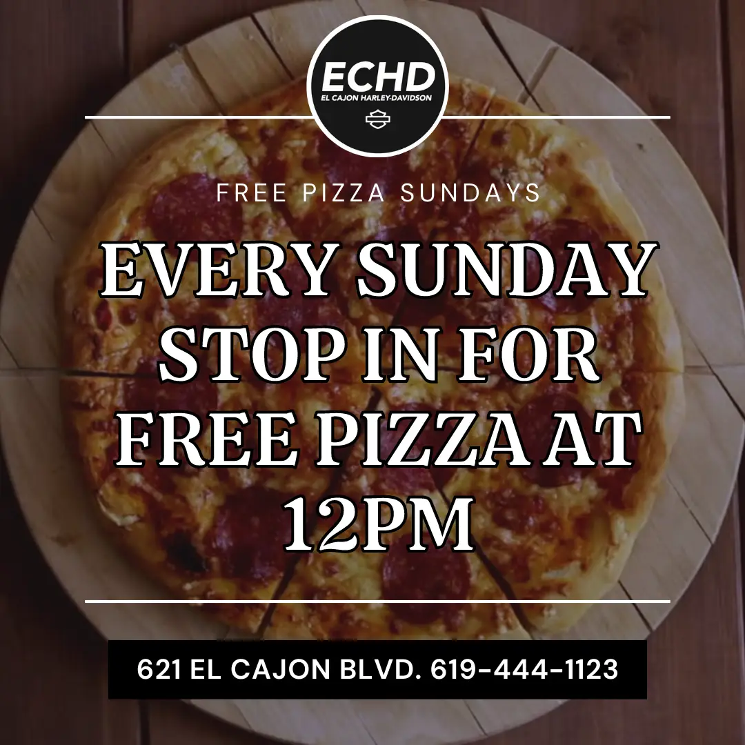 Free Pizza Sunday's El Cajon HarleyDavidson