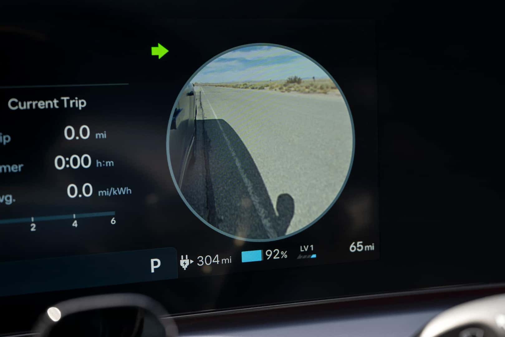 Blind spot display on vehicle dash of a 2026 IONIQ 9