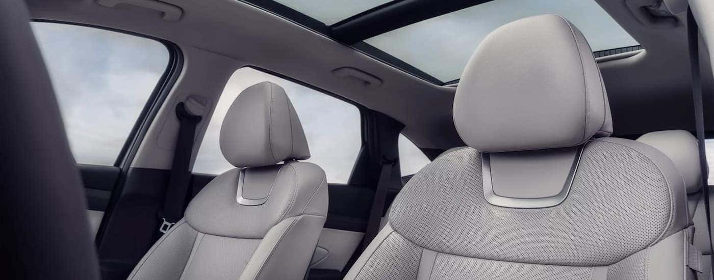 Gray interior seating and moonroof inside a 2026 Hyundai Tucson