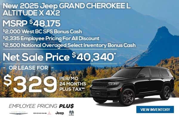 New 2025 Jeep GRAND CHEROKEE L ALTITUDE X 4X2