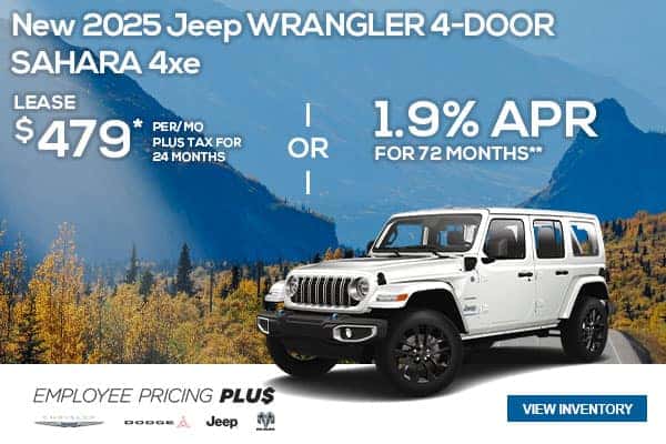 New 2025 Jeep WRANGLER 4-DOOR SAHARA 4xe