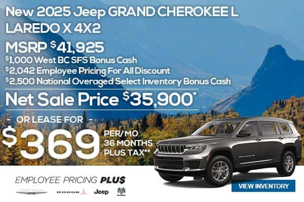 New 2025 Jeep GRAND CHEROKEE L LAREDO X 4X2