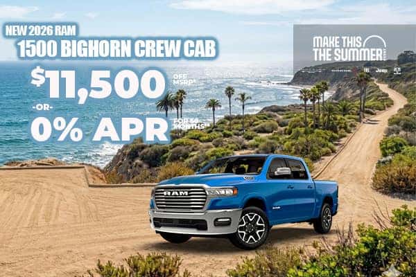 New 2026 RAM 1500 Big Horn Crew Cab 4X4