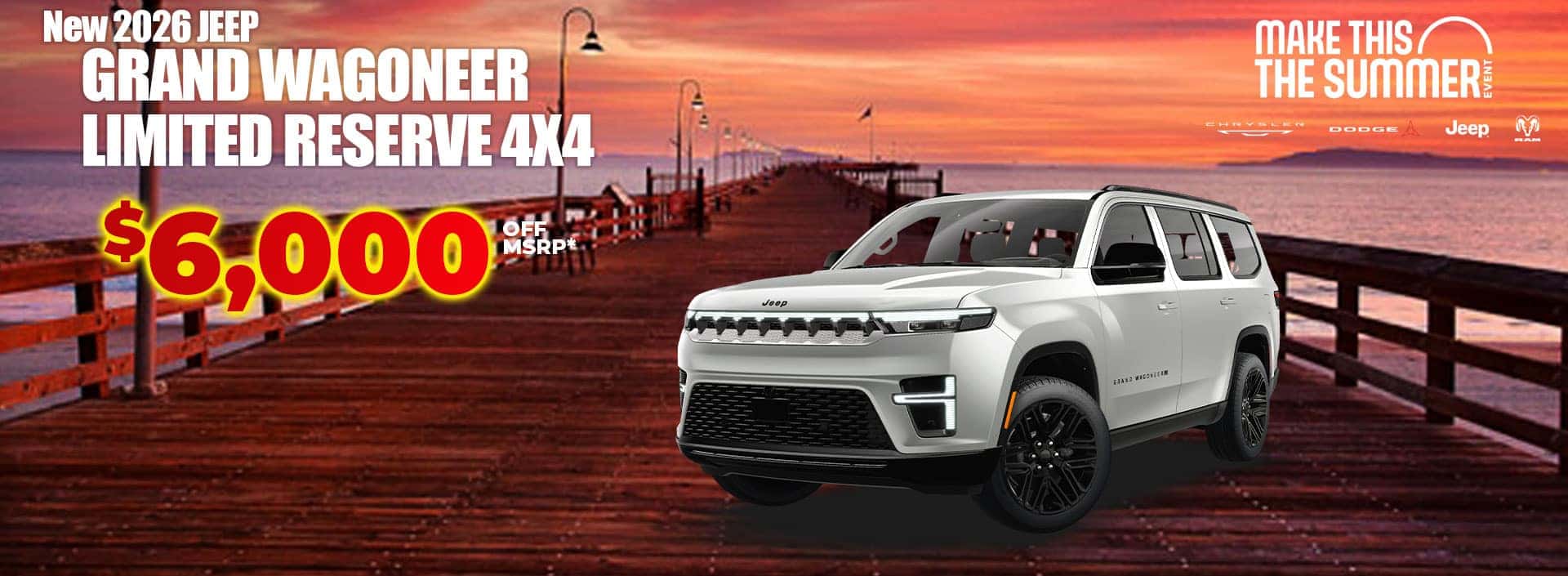 New 2026 Jeep GRAND WAGONEER LIMITED RESERVE 4X4 $6,000 OFF MSRP*
