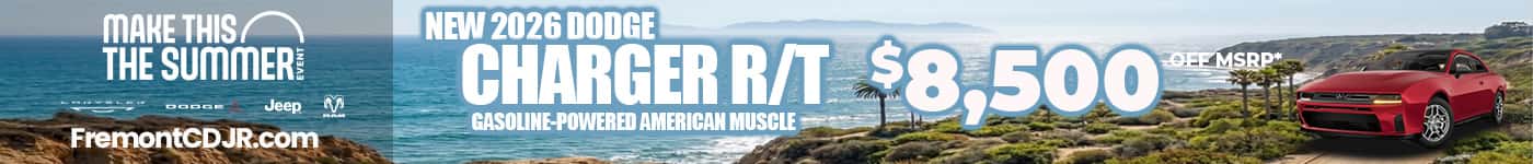 New 2026 Dodge Charger R/T Gasoline-Powered American Muscle $8,500 OFF MSRP*
