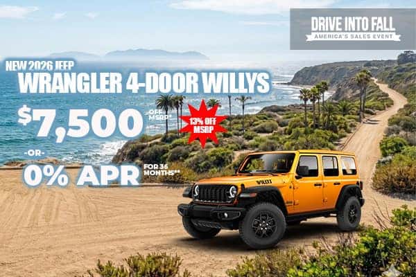 New 2026 Jeep WRANGLER 4-DOOR WILLYS