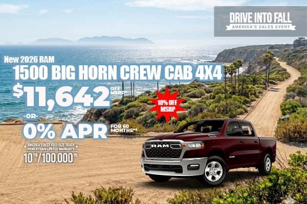 New 2026 RAM 1500 Big Horn Crew Cab 4X4