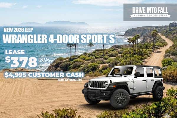 New 2026 JEEP WRANGLER 4-DOOR SPORT S