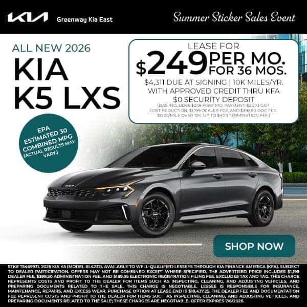New 2026 Kia K5 LXS