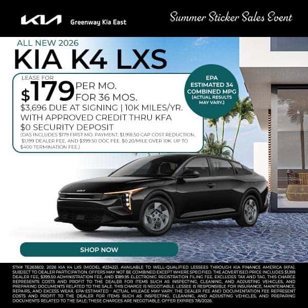 New 2026 Kia K4 LXS