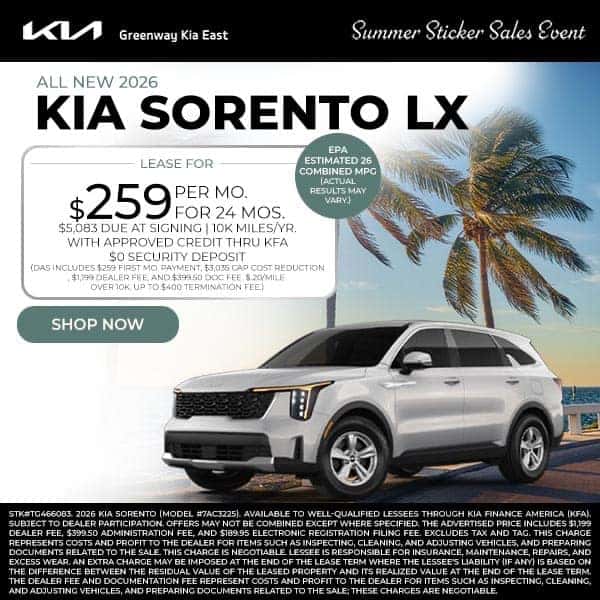 New 2026 Kia Sorento LX