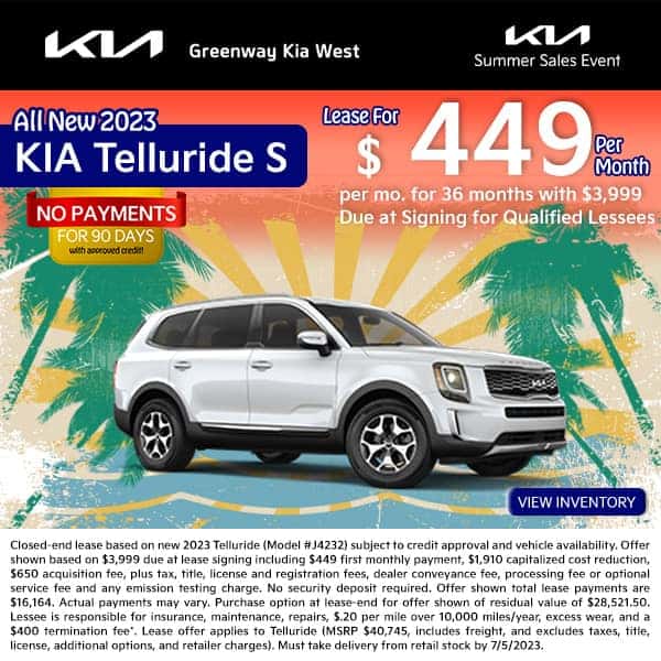 Current New Kia Special Offers Greenway Kia West