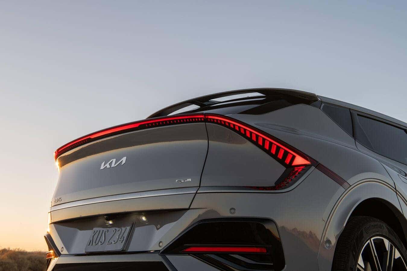 Interior dashboard of the 2025 Kia EV6 featuring dual 12.3-inch panoramic screens