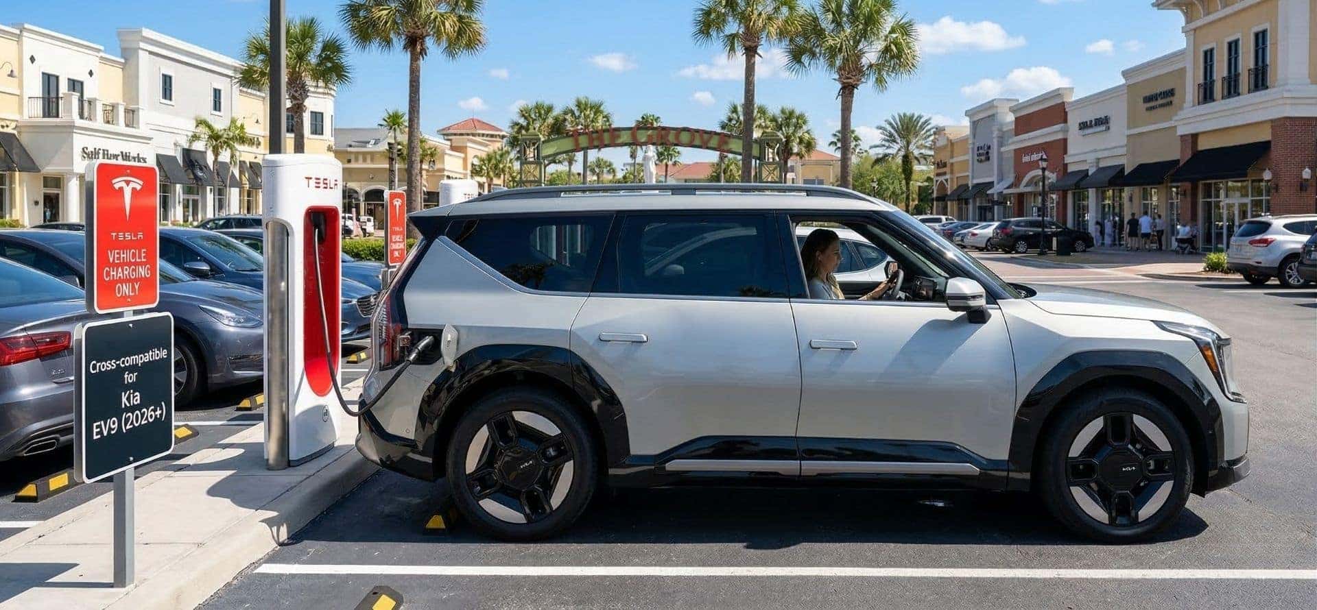 Charging a Kia EV9