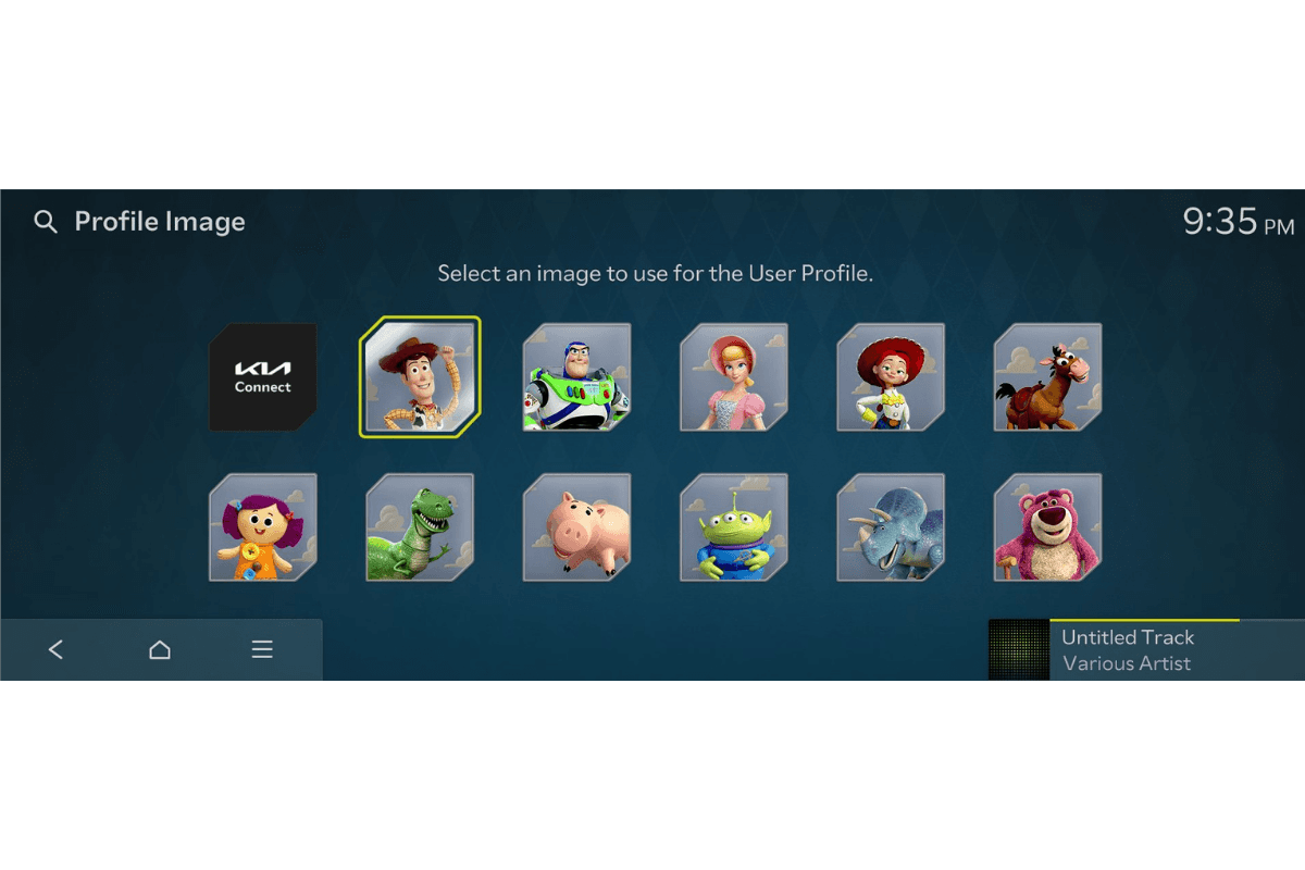 Pixar Toy Story Digital Display Theme for Kia