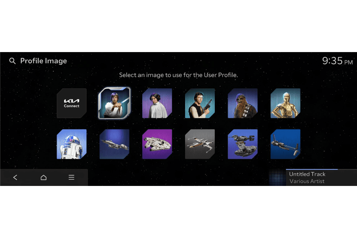 Star Wars Digital Display Theme for Kia Vehicles