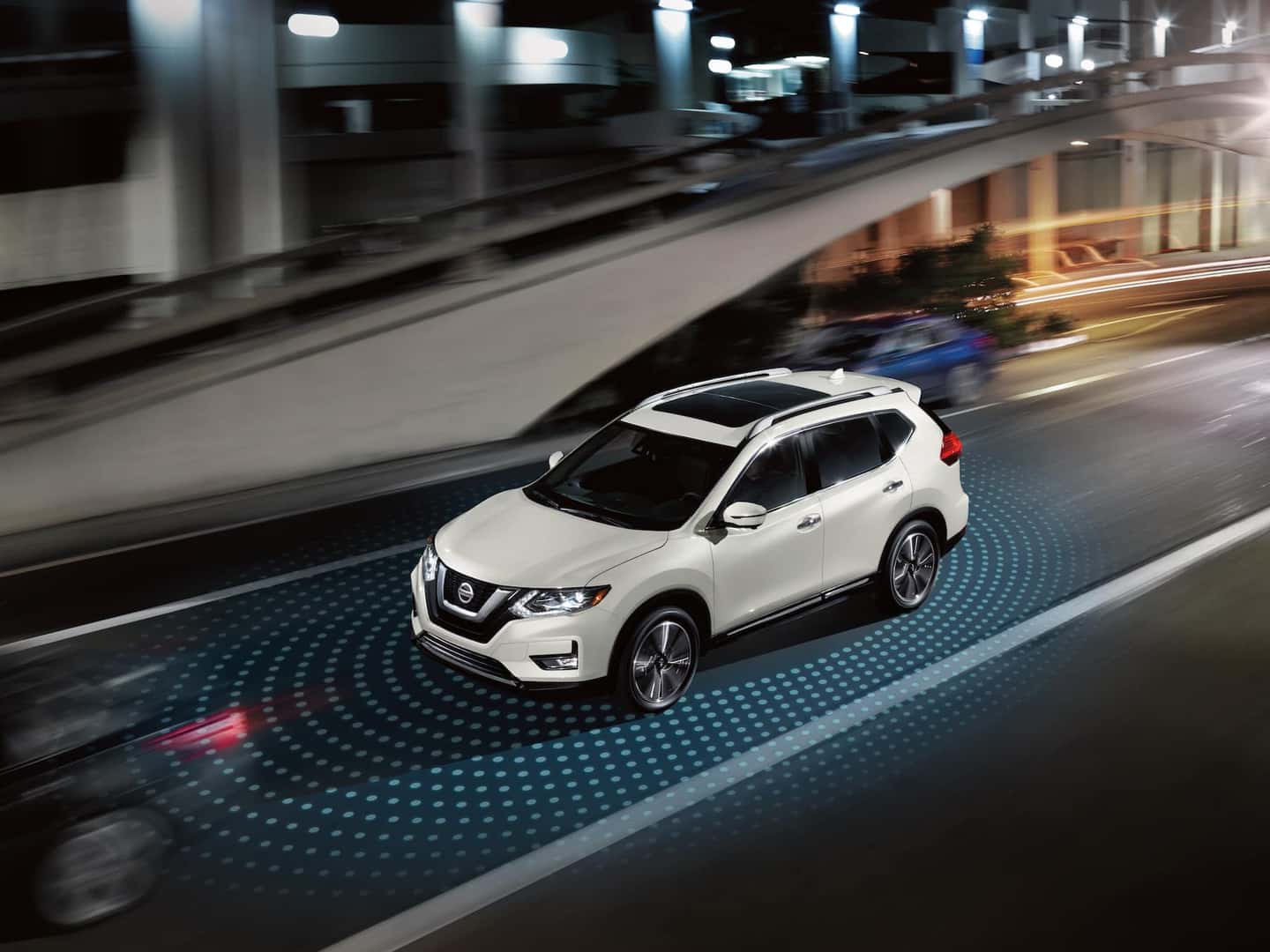 The 2020 Rogue model features at Hanover Nissan in Hanover | white 2020 rogue safety sensor