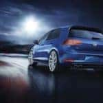 Blue VW Hatchback