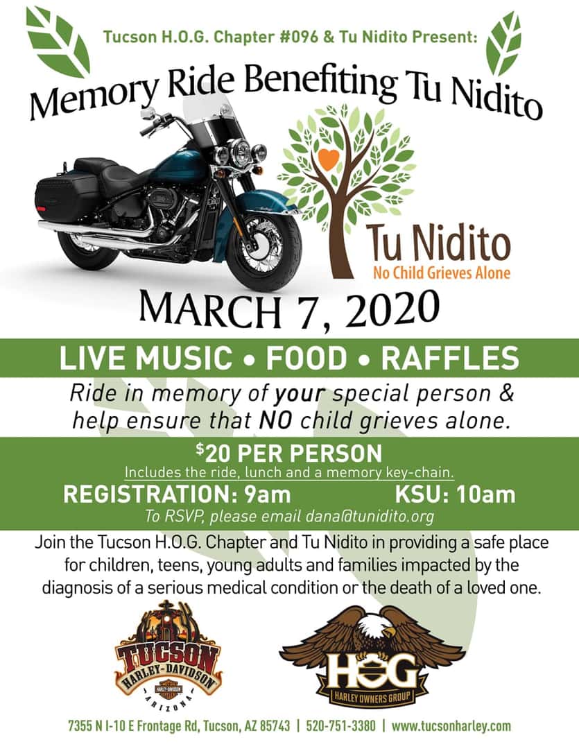 Memory Ride Benefiting Tu Nidito, March 7, 2020.