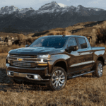 2020 chevrolet silverado 1500 black exterior parked in field