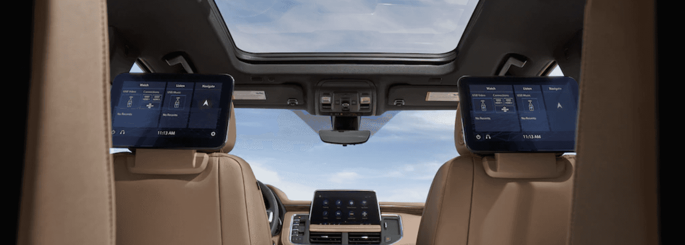 2021 chevy tahoe interior back to front view
