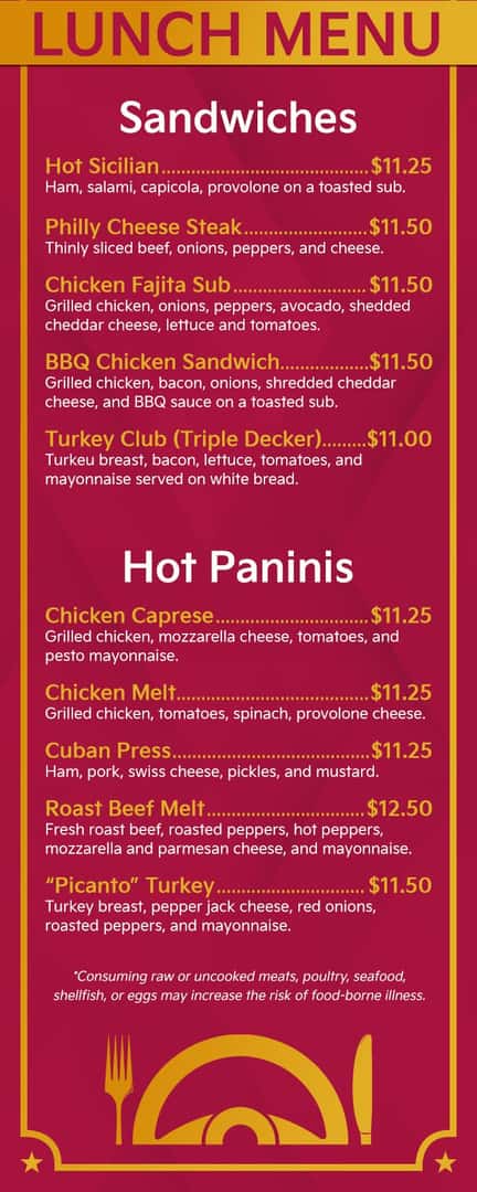 Lunch Menu