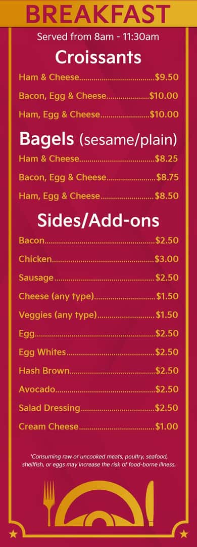 Breakfast Menu