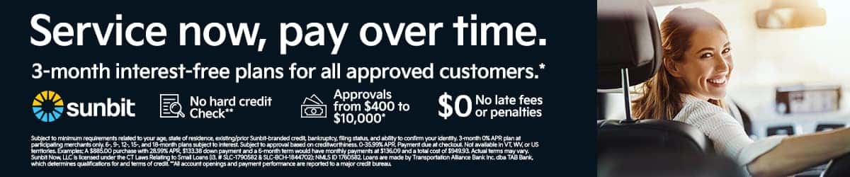 Service Now Pay Over Time With Sunbit