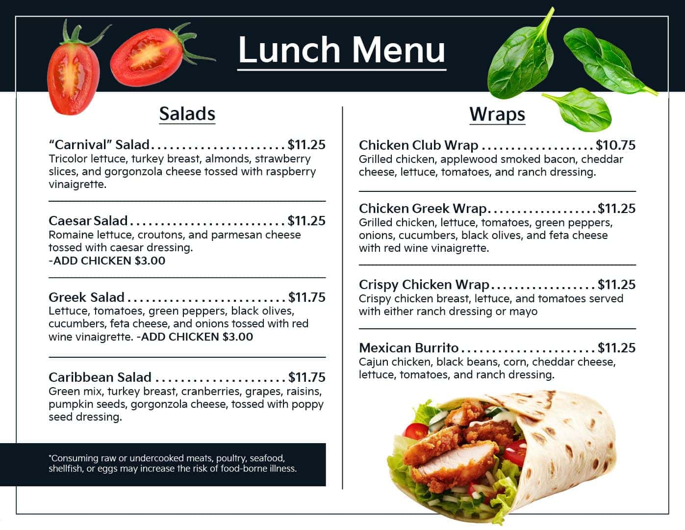 Lunch Menu
