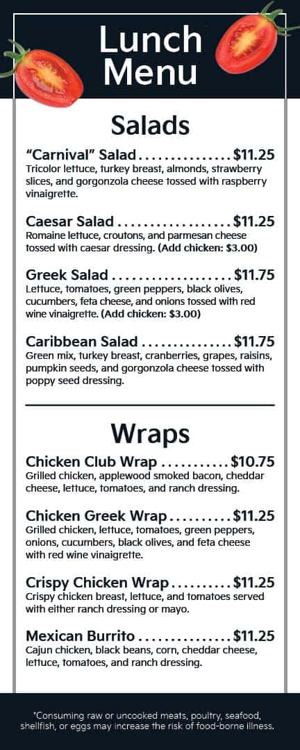 Lunch Menu