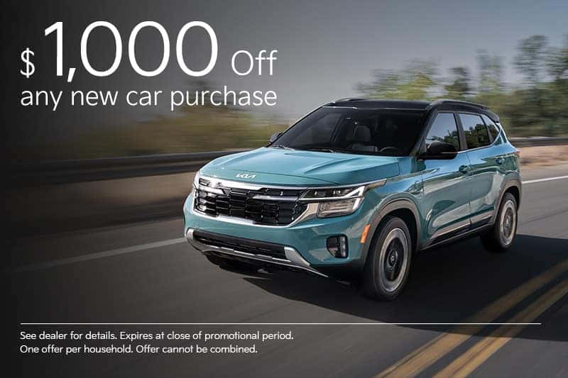 $1,000 OFF Any New Car Purchase!