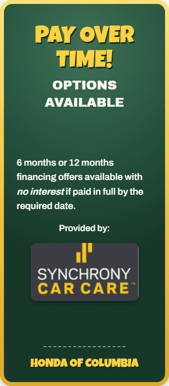 Payment Options Available