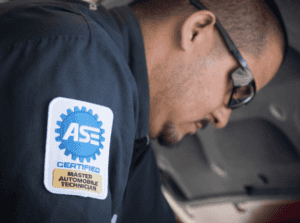 Authorized ASE-certified auto service technician providing professional service