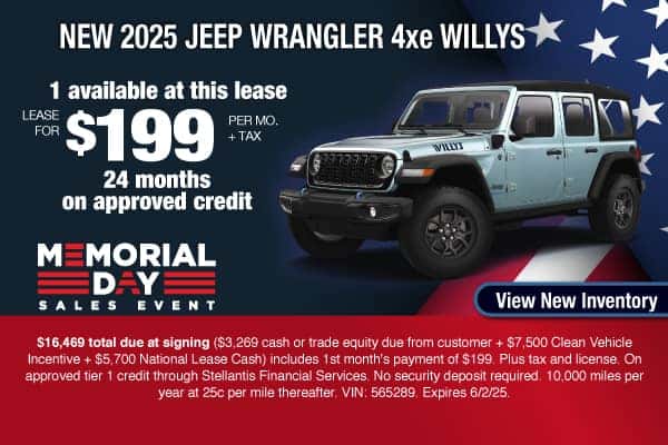 New 2025 Jeep Wrangler 4xe Willys