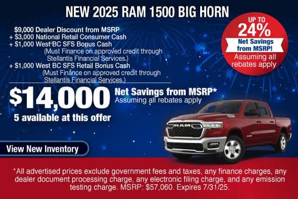 New 2025 RAM 1500 Big Horn