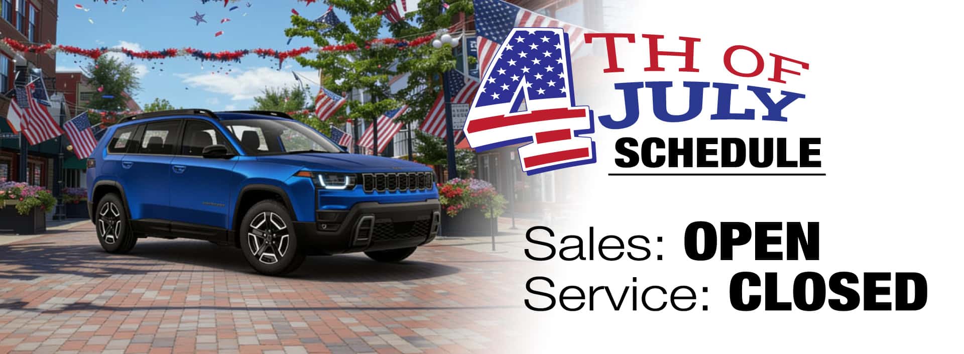4th of July Schedule