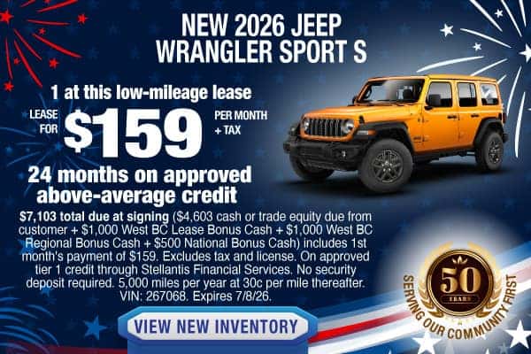 New 2026 Jeep Wrangler Sport S