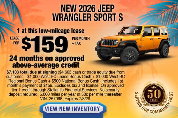 New 2026 Jeep Wrangler Sport S