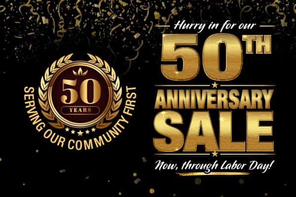 Check out our 50th Anniversary Sale!