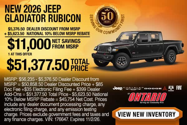 New 2026 Jeep Gladiator Rubicon