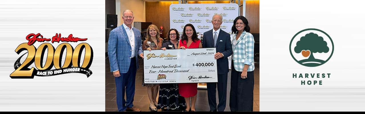 Jim Hudson charity check award