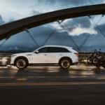 2025 Mazda cx-90 PHEV pulling a motorcycle