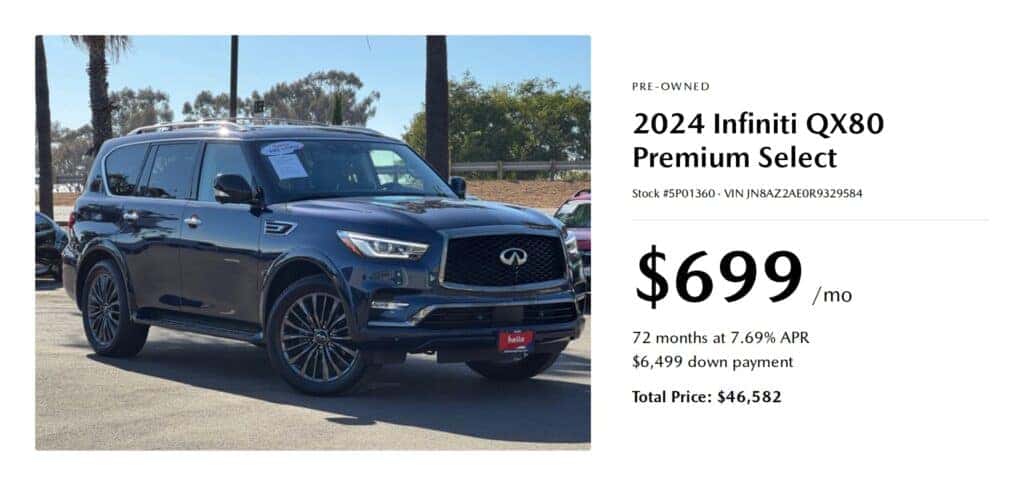 Pre-Owned 2024 INFINITI QX80 Premium Select