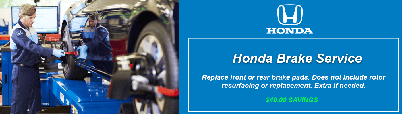 Black Friday Honda Brake Service at Kelly Honda - Sale Price $189.99